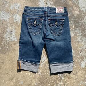 Y2K denim capri shorts